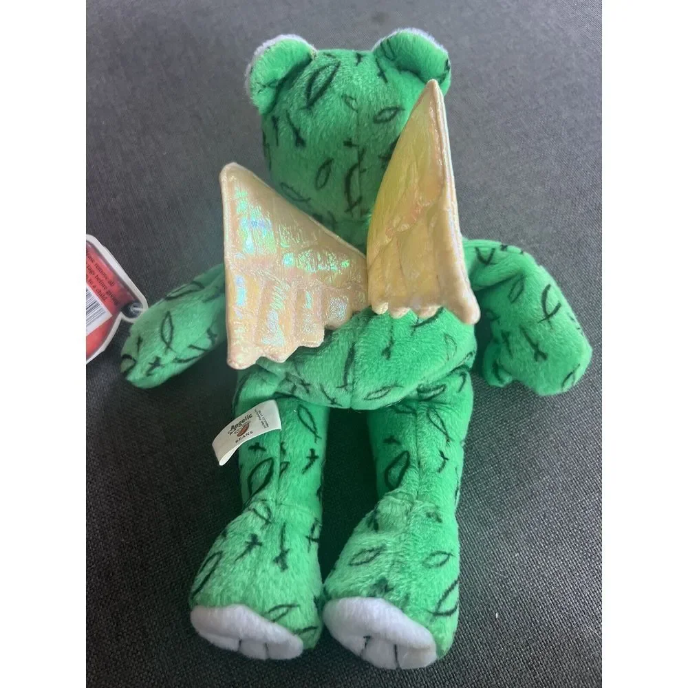 Vintage‎ Angelic Bears 2 Holy Angel Wings Plush Stuffed Animal Toy Beanbags